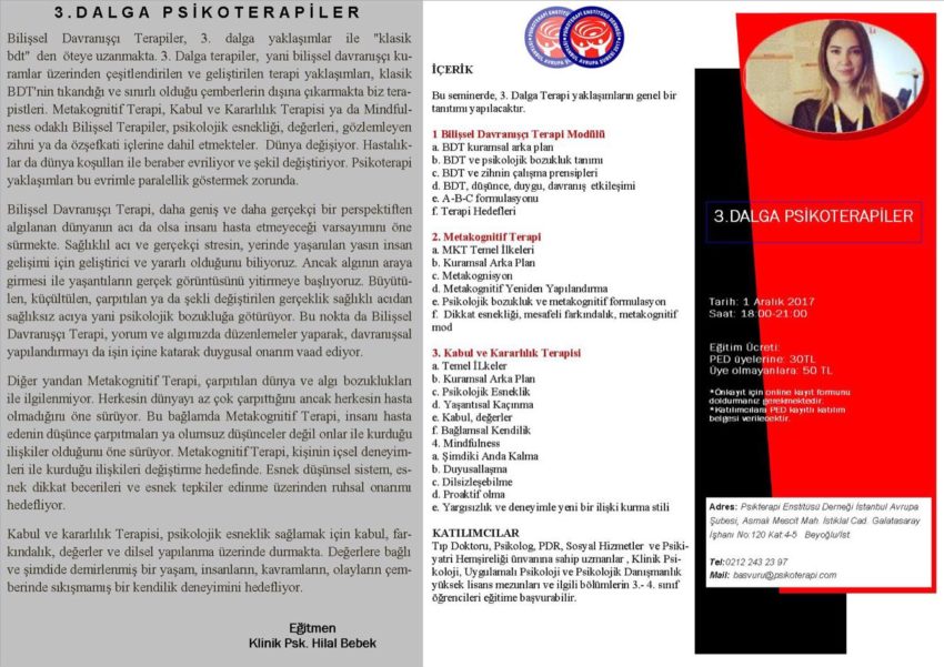 3. Dalga Psikoterapiler